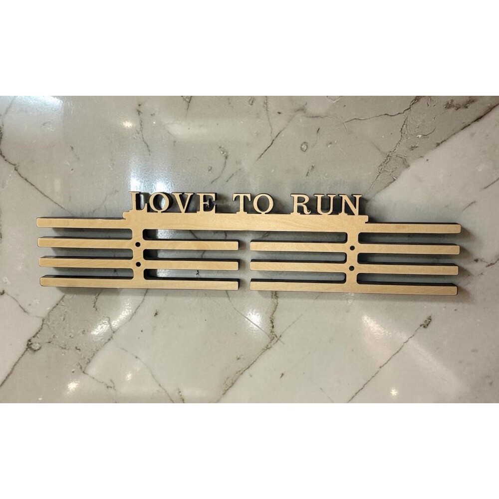 Race Award Ribbon ‎ Holder Wood Love To Run Track Cross Country